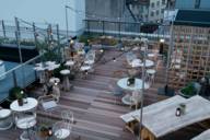 The roof terrace of the new Ruby Hotel Rosi in Munich.